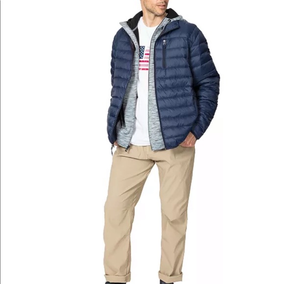 Hawke Pro Down Packable Performance Puffer Classically Styled Red Blue Plaid NWT - Picture 6 of 13